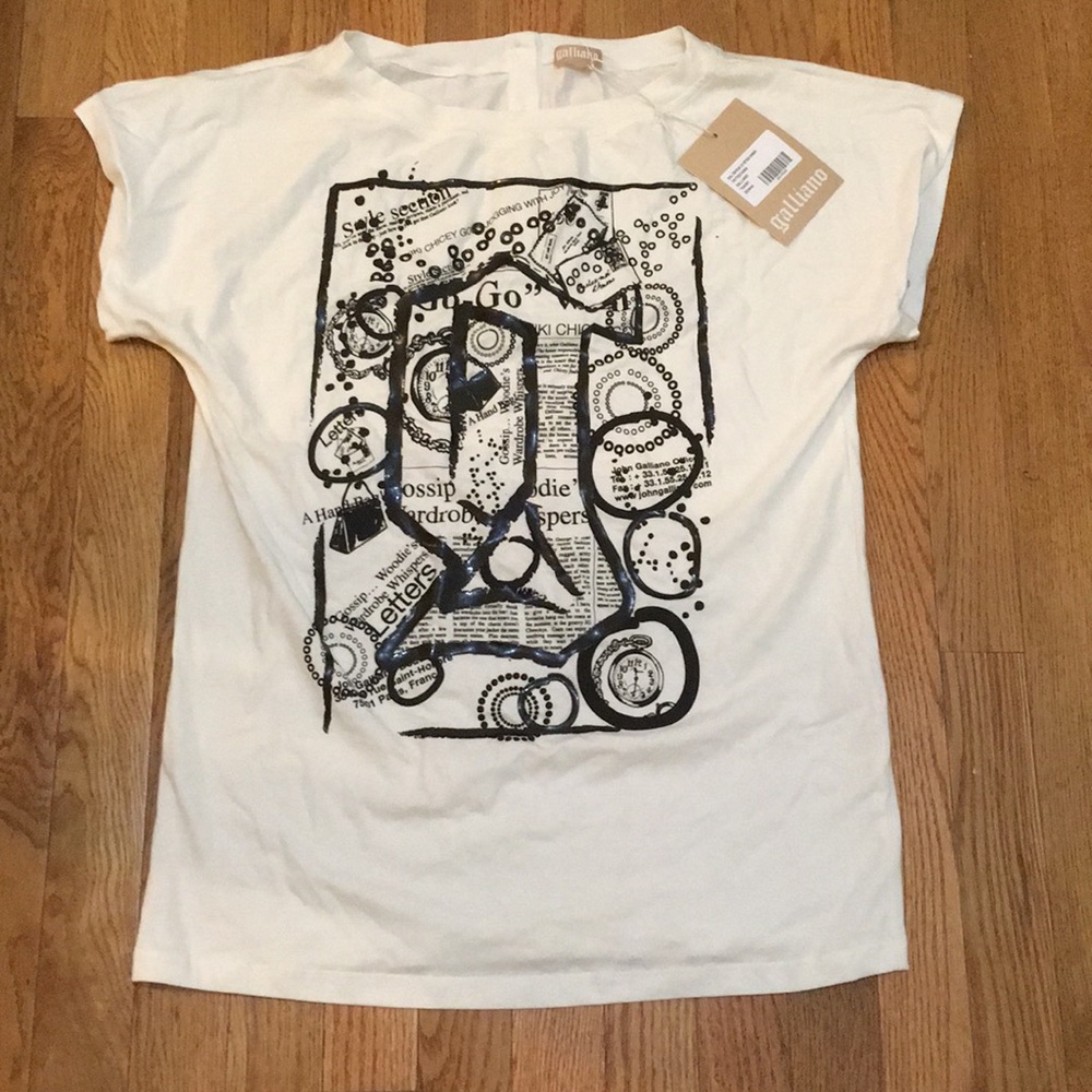 Beautiful Galliano top size S. New with tag.